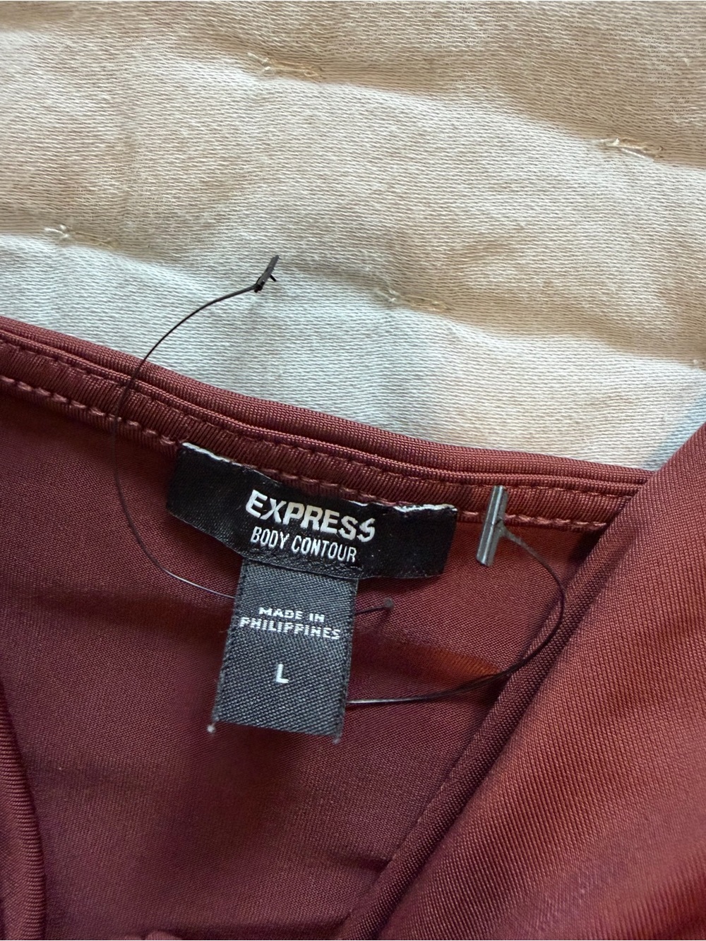Express Rust Knot-Front One-Piece Swimsuit - Picture 3 of 3